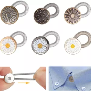 HANNEA® بسته 4 عددی افزایش دهنده سایز یقه برای پیراهن مردانه، دکمه های کشسان افزایش دهنده گردن، افزایش دهنده راحت یقه پیراهن برای کراوات، کت و شلوار و لوازم جانبی لباس رسمی