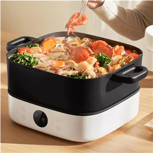 دیگ چند منظوره شیائومی مدل هات پات با ظرفیت 6 لیتر و کنترل دما، ایده آل برای فوندو، سوپ، خورشت و پخت و پز سالم در خانه | تمیز کردن آسان