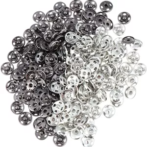 دکمه های فشاری فلزی HEALLILY برای دوخت لباس، ژاکت، چرم و صنایع دستی، دکمه پرسی نامرئی جایگزین 10 میلی متری، 100 عدد