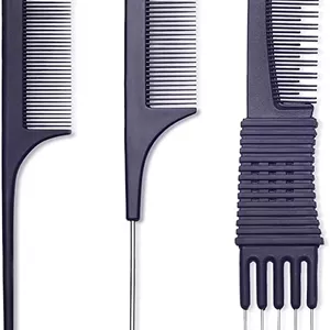 شانه پوش دهنده مو Perfehair برای موهای نازک، (بسته 3 عددی) شانه های دم موشی برای حجم دهی، جدا کردن و ایجاد موج.