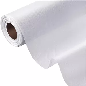 لایی چسب پارچه ای JCZD، لایی یک طرفه پلی استر مناسب خیاطی، لایی نمدی سبک وزن غیر بافته، 30 سانتیمتر در 18 متر، سفید