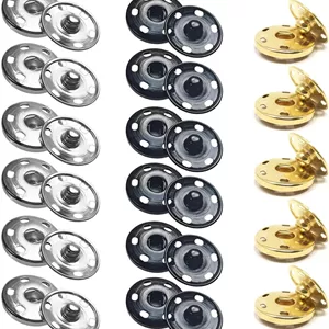 دکمه های فشاری فلزی Lunpog، سایز 21 میلی متر، مناسب برای دوخت لباس، بلوز، صنایع دستی، DIY و کیف دستی (24 عدد، سه رنگ)