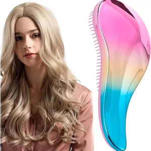 برس باز کننده گره مو نهایی برای موهای ضخیم و مجعد، برس بدون درد با دندانه های انعطاف پذیر برای بزرگسالان و کودکان - با قابلیت نگهداری آسان، ایده آل برای حمام و مسافرت