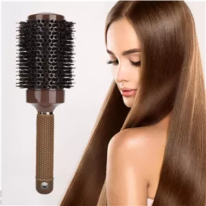 برس مو گرد با موهای نرم و مقاوم در برابر حرارت، برس حالت دهنده ارگونومیک برای خشک کردن، فر کردن و صاف کردن مو