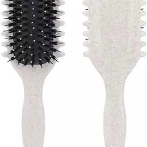 برس موی فر، برس حالت دهنده و لیفت لبه مو - ابزار حالت دهنده 5 در 1 برای فر، موج و حلقه های بدون وز، بژ