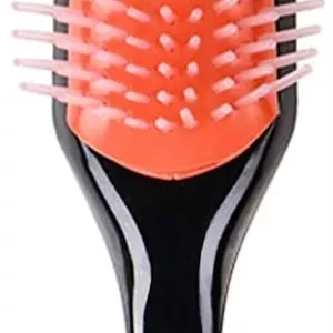 برس مو KASTWAVE برای موهای فر طبیعی مشکی 9 ردیفه مدل کلاسیک d3 مناسب مسافرت، باز کردن گره مو، دارای دندانه های نایلونی، مناسب موهای خیس، کوچک، مینی، مناسب حمام، موهای موج دار، خشک کردن و شانه پلاستیکی