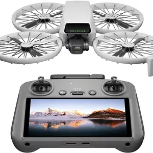 DJI Flip با کنترلر از راه دور RC 2 دارای صفحه نمایش، پهپاد تعقیب کننده با دوربین 4K UHD برای بزرگسالان، زیر 249 گرم، تثبیت کننده گیمبال 3 محوره، انتقال ویدئو 13 کیلومتری، نسخه امارات