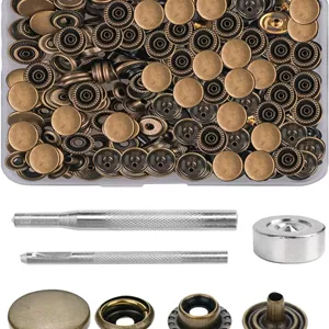 مجموعه 35 عددی دکمه های فشاری کارجیاجا، دکمه های استیل ضد زنگ به همراه ابزار، مناسب برای چرم، دکمه های سنگین، مناسب برای پارچه، چرم، کیف، و شلوار جین