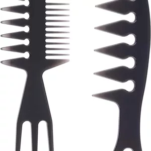 ست شانه حالت دهنده مو KASTWAVE، بسته 2 عددی، شانه آرایشگاهی حرفه ای، برس مو، لوازم جانبی یک طرفه برای آقایان و پسران