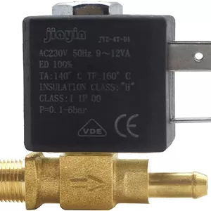 شیر برقی الکترومغناطیسی دیافراگمی 2/2 راهه آب، گاز و بخار Jiayin JYZ-4T AC 230V G1/8 اینچ برای اتوهای برقی/لوازم کوچک و غیره