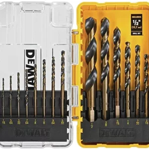 مجموعه مته 14 عددی DEWALT، نقطه شکاف 135 درجه، برای پلاستیک، چوب و فلز (DWA1184)