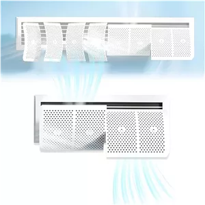 منحرف کننده دریچه هوا ایستاده TERRIFI، 4 عددی - جهت باد قابل تنظیم، منحرف کننده دریچه سقفی، منحرف کننده هوا برای تهویه مطبوع و AC، مناسب برای تهویه مطبوع مرکزی