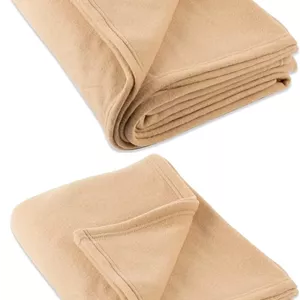 پتو پلار فلیس سبک وزن دو نفره IVAZA 300 TC مناسب تمام فصول (230 x 230 سانتی متر، طلایی) ست 2 عددی