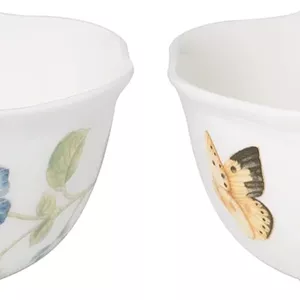 ست کاسه دسر چینی دو تکه لنوکس مدل Butterfly Meadow، آبی، 4.75 اینچ