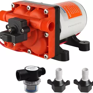 پمپ دیافراگمی سری Seaflo 42 با بای پس برای کاهش سیکل 12 ولت/24 ولت 3.0GPM 55PSI (12 ولت)