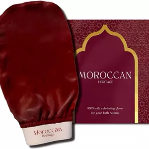 کیسه ابریشمی/لیف حمام مراکشی/دستکش لوفا - 100% ابریشم توت برای لایه برداری بدون درد | حمام مراکشی | حذف ملایم و موثر پوست مرده | با یا بدون صابون سیاه