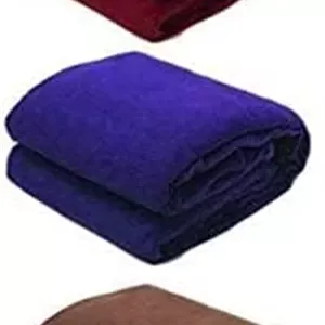 پتوی پلار تک نفره جذاب 150TC طرح ساده KEERRAZ (60 * 90) (3، آبی قهوه ای قرمز)