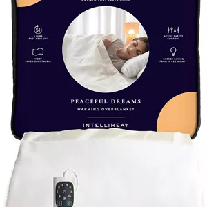 پتو برقی تک نفره Dreamland Peaceful Dreams، گرم شدن سریع، رو تختی، 6 تنظیمات حرارتی، کنترل های ایمنی خودکار، تایمر، قابل شستشو در ماشین لباسشویی، کنترل جداشدنی، کنترلر تکی، 180 x 135 سانتی متر
