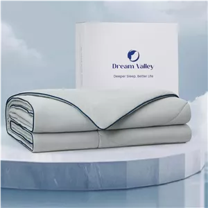 لحاف خنک کننده Dream Valley® Outlast® Deepsleep، سایز مسافرتی، پتوی خنک کننده با فناوری فضایی ناسا برای افراد گرمایی و تعریق شبانه، Q-Max > 0.45 Aerocool™ تنفس پذیر، خاکستری خنک، 152x203 سانتی متر 