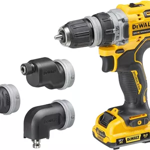 دریل پیچ گوشتی چند منظوره براشلس 12 ولت 57 نیوتن متری DEWALT XR به همراه 2 باتری لیتیوم-یون 3 آمپر ساعتی و کیف TSTAK