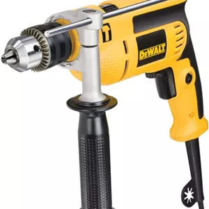 دریل چکشی 13 میلی متری 701 وات DEWALT DEWD024K DWD024KS 230 ولت به همراه جعبه ابزار، زرد/مشکی