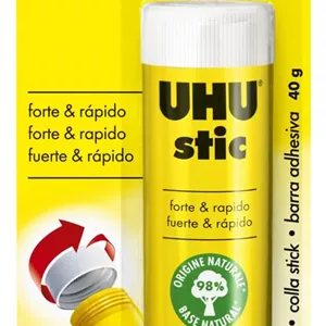 چسب ماتیکی بدون حلال UHU، سفید، مشکی، 40 گرم