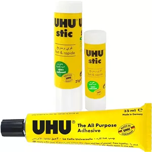 چسب ماتیکی 21 گرمی UHU8.2 گرمیچسب همه کاره 35 میلی لیتری UHU، چسب های ماتیکی قوی، سریع و پایدارچسب نهایی برای تعمیر و مدل سازی