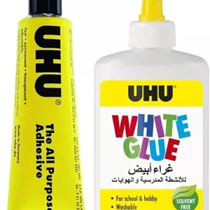 چسب سفید UHU 122 میلی لیترچسب همه کاره UHU تیوبی 125 میلی لیتر
