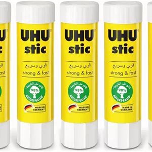 چسب ماتیکی UHU STIC - چسبندگی قوی، سریع و دائمی، بدون حلال، 8.2 گرم (6 عدد چسب ماتیکی)