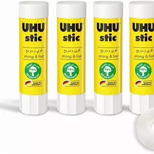 چسب ماتیکی یوهو، 8.2 گرم، بسته 8 عددی، چسب ماتیکی اثبات شده، قوی، سریع، بدون حلال، تمیز، پایدار برای مدرسه، خانه، دفتر، کودکان، هنر، 98% طبیعی، اکنون در پلاستیک بازیافتی 50%نوار چسب 12 میلی‌متری لوازم التحریر