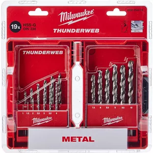 مجموعه مته فلز HSS-G THUNDERWEB میلواکی، 19 عددی (4932352374)