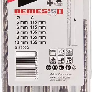 مجموعه مته های بتن کن 5 عددی ماکیتا مدل B-58992 NEMESIS2 SDS