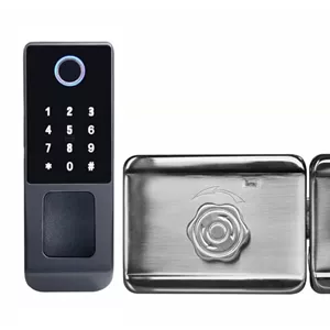 قفل درب هوشمند ضد آب بیرونی، قفل ریم دیجیتال وای فای اثر انگشت الکترونیکی با برنامه Tuya TTLock