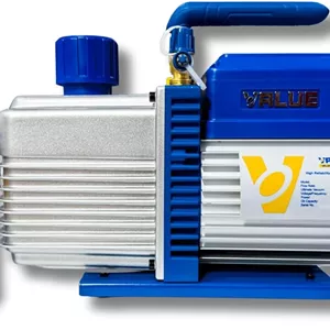 پمپ وکیوم دو مرحله ای VALUE VE2100N - 1 اسب بخار، 10 CFM | وکیوم نهایی 15 میکرون | روتاری وین مهر و موم شده با روغن | حفاظت حرارتی | برای سیستم های HVAC و تبرید