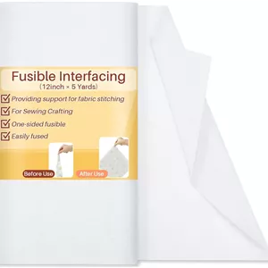 لایی چسب پشم شیشه ای RAINFLOW برای خیاطی - 30 سانتی متر در 4.5 متر لایی چسب حرارتی یک طرفه سبک وزن پلی استر سفید برای پروژه های خیاطی و کاردستی