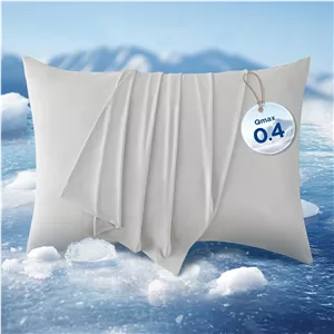 روبالشی خنک کننده Bedsure سایز کوئین، ست 2 عددی، روبالشی خنک Arc-Chill برای افرادی که در خواب گرمشان می شود و عرق شبانه دارند، روکش بالش سرد نرم و تنفسی با زیپ مخفی، خاکستری، 50x76 سانتی متر