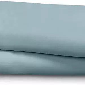 رو بالشی های میکروفایبر کتان هوم، ست 2 عددی - 50x75 سانتی متر / 20x30 اینچ، روکش بالشت آبی متالیک، پارچه نرم و لطیف، سایز استاندارد