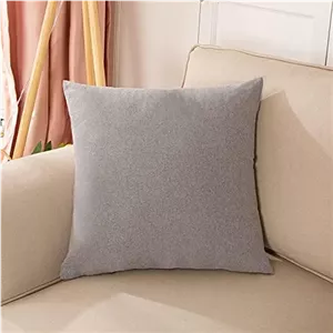SUXUMHAO 2 عدد روکش کوسن کتانی ساده، کلاسیک و همیشگی، روکش کوسن ساده تک رنگ، با هر تختی عالی است 40x40 سانتی متر (خاکستری تیره)