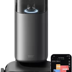 جاروبرقی رباتیک یوفی Omni S1 Pro، سیستم HydroJet با دستمال چرخشی، جاروبرقی رباتیک و تی ترکیبی، ازون Eco-Clean، مکش فوق العاده، اجتناب از موانع، شستشو و خشک کردن خودکار تی، تخلیه خودکار 