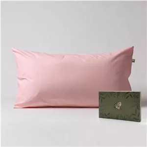 روبالشتی 40 در 80 سانتی متر، 400TC 100% پنبه، روبالشتی فوق العاده نرم و ممتاز، روبالشتی ملحفه ای مصری با الیاف بلند (صورتی با زیپ، 40 در 80 سانتی متر در 1 عدد)