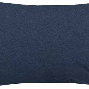 Sleepdown ست دو عددی روبالشتی استاندارد ملانژ جرسی، گرم، نرم، با نگهداری آسان، رنگ ثابت - 50cm x 75cm (استاندارد (50x75 cm)، آبی تیره)