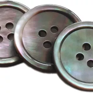 YaHoGa ست 22 عددی دکمه های کت مشکی طبیعی صدف مروارید 15mm 20mm دکمه های MOP مشکی اصل عمده برای مردان