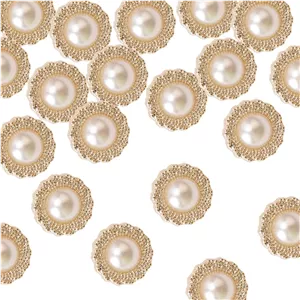دکمه تزئینی URROMA مدل Round Pearl سایز 18 میلی‌متر