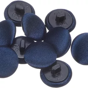دکمه های پارچه ای کوارکزمن، 10 عدد، 24 لیتری، دکمه های خیاطی پلاستیکی گرد 15 میلی متری برای کت و شلوار، لباس، بلوز، سرمه ای
