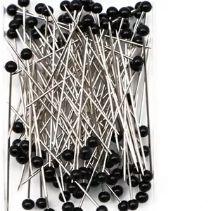 پین خیاطی مشکی 100 عددی PurYupearl PATIKIL با سر گوی شیشه‌ای، مناسب برای لحاف دوزی، لباس، تزئینات خیاطی، تعیین موقعیت و محکم کردن. طول کلی: 38 میلی‌متر / 1.5 اینچ