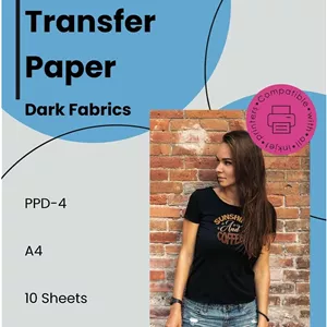 کاغذ انتقال حرارتی جوهرافشان پریمیوم PPD سایز A4 برای پارچه تیره - بسته 10 عددی PPD-4-10
