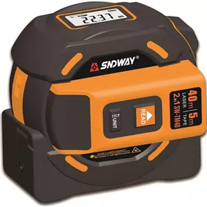 متر لیزری SNDWAY، فاصله یاب 40 متری، متر نواری لیزری دیجیتال (40 متر)