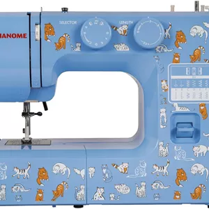 چرخ خیاطی Janome Cat Fancy با کاربری آسان، دارای قاب فلزی داخلی، نمودار ماسوره، ویدیوهای آموزشی، ساخته شده برای افراد مبتدی!، چند رنگ