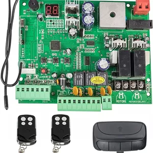 کیت بازکننده درب اتوماتیک PaRfco، برد PCB یونیورسال 12V/24V برای بازکننده درب دولنگه اتوماتیک، پنل برد کنترل، سیستم کنترل هوشمند برای درب ورودی، مناسب برای درب های دولنگه کشویی