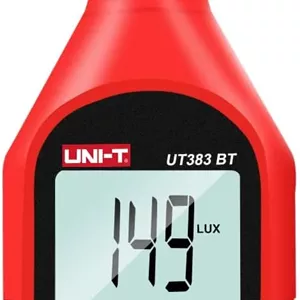 نورسنج دیجیتال UNI-T مدل UT383BT، لوکس متر با محدوده 0 تا 199900 لوکس (0 تا 18500 FC) برای عکاسی فیلم، گیاهان، نورسنجی، اندازه گیری شدت روشنایی